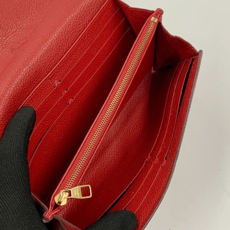  LOUIS VUITTON ルイヴィトン モノグラム アンプラント ポルトフォイユ サラ 二つ折り長財布  M62213 レッド