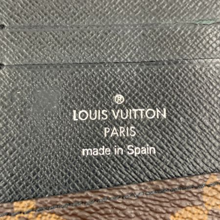 LOUIS VUITTON ルイヴィトン モノグラム マカサー ジッピーウォレット ヴェルティカル ラウンドファスナー長財布 M60109 ブラック x ブラウン