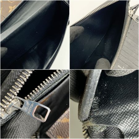  LOUIS VUITTON ルイヴィトン モノグラム マカサー ジッピーウォレット ヴェルティカル ラウンドファスナー長財布 M60109 ブラック x ブラウン