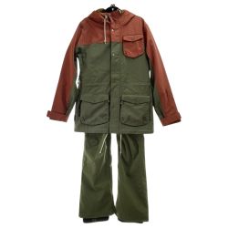 〇〇 BILABONG スノーボードウェア 上下セット ジャケットL パンツM AG01L-758 カーキ Aランク