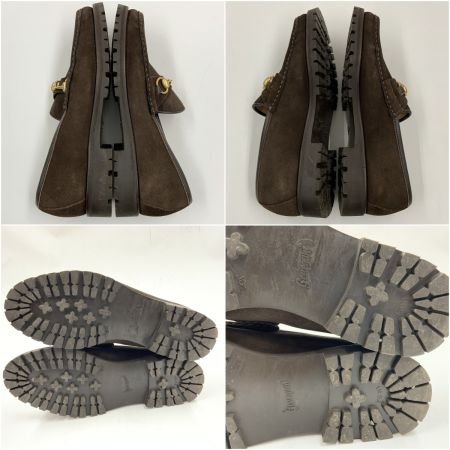  GUCCI グッチ  ホースビット スエード ローファー 1116030 表記サイズ 41 1/2 E ダークブラウン 現状渡し 
