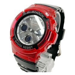 〇〇 CASIO カシオ Gショック スペシャルカラー ソーラー電波クォーツ 腕時計 AGW-M100SRB レッド x ブラック Aランク