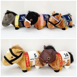 〇〇  サラブレットコレクション ぬいぐるみ5種 オルフェーブル・アーモンドアイ・ドゥラメンテ・ドウデュース・デアリングタクト Bランク