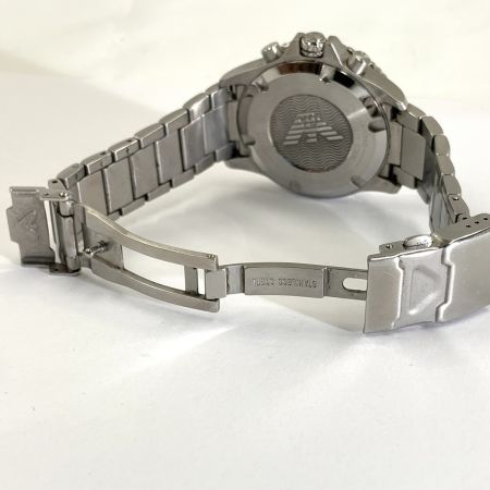  EMPORIO ARMANI エンポリオアルマーニ DIVER 100M アナログクォーツ 腕時計 AR-11360 シルバー