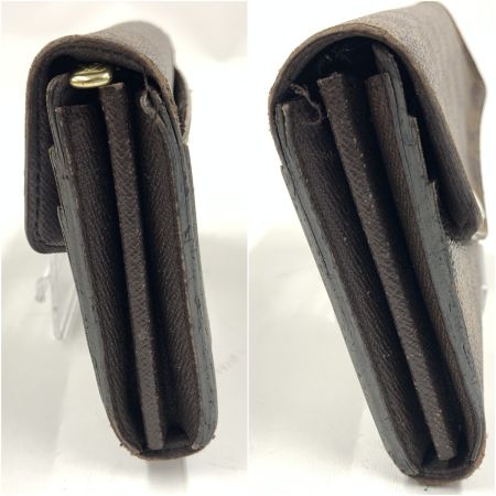  LOUIS VUITTON ルイヴィトン ダミエ ポルトフォイユ サラ 二つ折り財布  N63209 ブラウン イニシャル入り