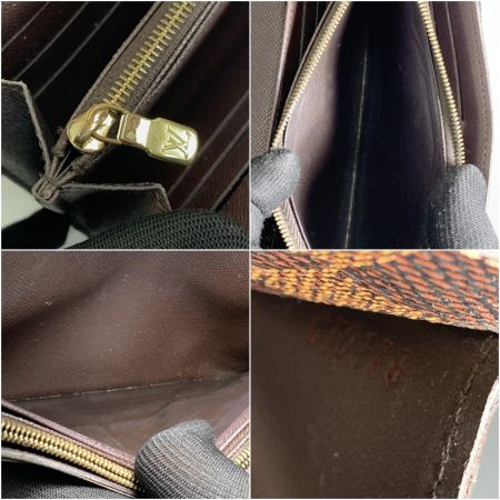  LOUIS VUITTON ルイヴィトン ダミエ ポルトフォイユ サラ 二つ折り財布  N63209 ブラウン イニシャル入り