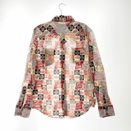 Indian インディアン メンズ シャツ 幾何学模様 サイズL IS-323 未使用品