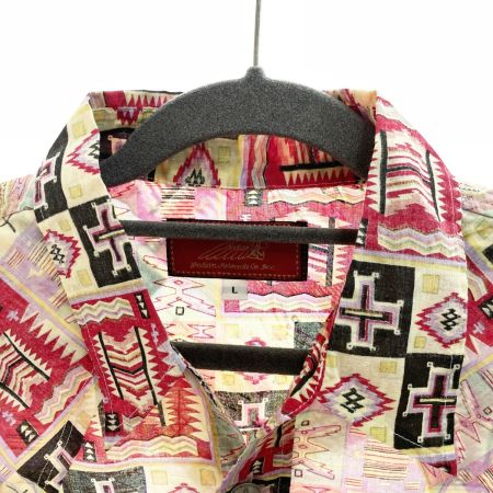  Indian インディアン メンズ シャツ 幾何学模様 サイズL IS-323 未使用品