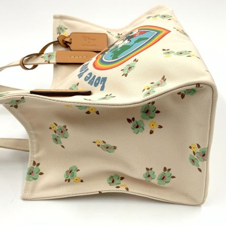  COACH コーチ Disney コラボ フローラル アンド ミッキーマウス トート 30 CH419 ベージュ