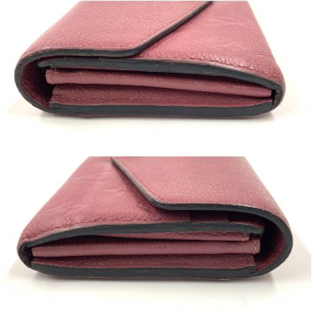  LOUIS VUITTON ルイヴィトン モノグラム アンプラント ポルトフォイユ サラ  二つ折り長財布 M62213 レッド