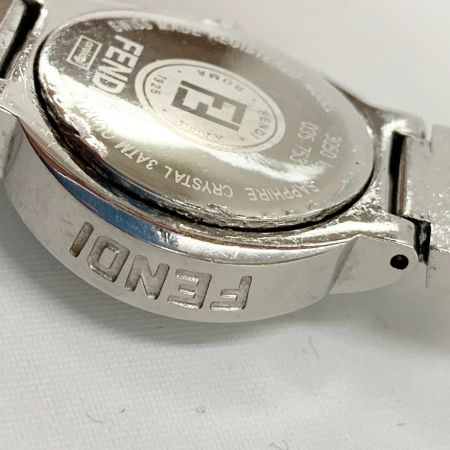  FENDI フェンディ クォーツ 2針 アナログ 腕時計 3050L シルバー x ブラック