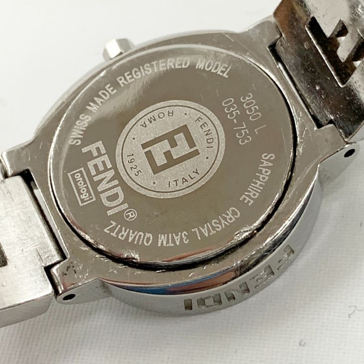 FENDI フェンディ クォーツ 2針 アナログ 腕時計 3050L シルバー x