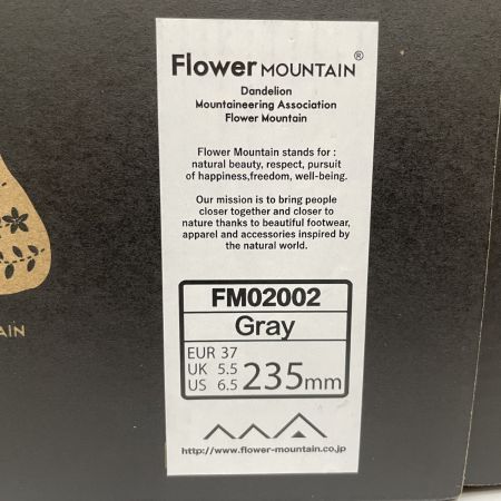  Flower MOUNTAIN レディース レザースニーカー サイズ23.5cm FM02002 グレー