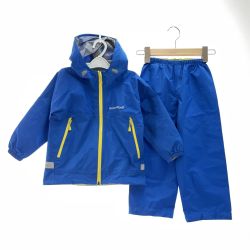 〇〇 mont･bell モンベル キッズ レインウェア レイントレッカー サイズ100cm #1128642 ブルー Bランク