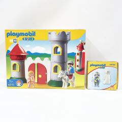 Playmobil プレイモービル 1.2.3 6771騎士とお城・70128戦士とゴースト Nランク