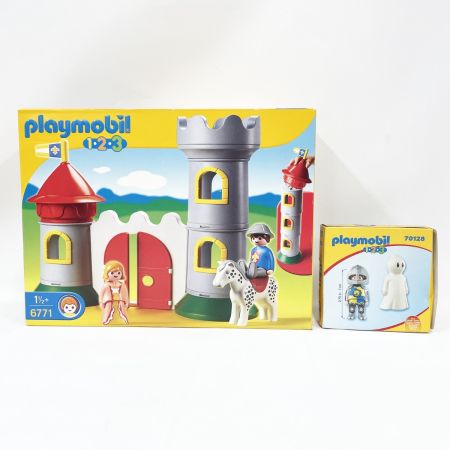  Playmobil プレイモービル 1.2.3 6771騎士とお城・70128戦士とゴースト