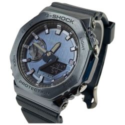〇〇 CASIO カシオ Gショック アナログデジタル 2100シリーズ クォーツ 腕時計 GM-2100N ブルー Bランク
