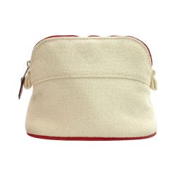 〇〇 HERMES エルメス ボリード ポーチ 16 ミニミニ コスメ 化粧ポーチ ベージュ Bランク