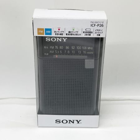  SONY ソニー FM/AMハンディーポータブルラジオ ICF-P26