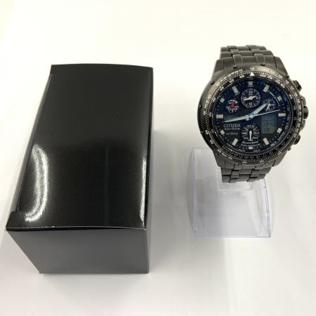  CITIZEN シチズン プロマスター スカイナビホーク ソーラー電波クォーツ 腕時計 PMV65-2242 ブラック