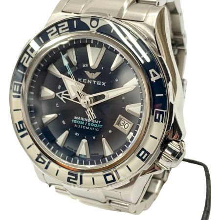  KENTEX マリンGMT ブルーMOP 自動巻き 腕時計 S820X-05 シルバー