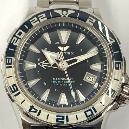  KENTEX マリンGMT ブルーMOP 自動巻き 腕時計 S820X-05 シルバー