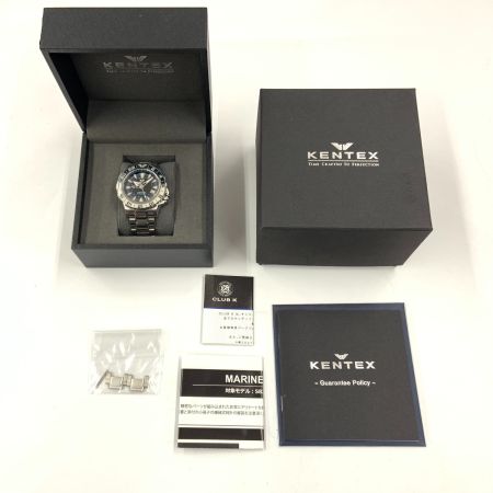  KENTEX マリンGMT ブルーMOP 自動巻き 腕時計 S820X-05 シルバー