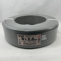 〇〇 富士電線工業 電材 VVFケーブル 3芯 3× 1.6 LFV-R 100m 未開封品 グレー 2025年3月(令和7年)製造 Nランク