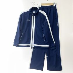 〇〇 Russell Athletic レディース ジャージセットアップ サイズトップスMパンツL ネイビー Bランク