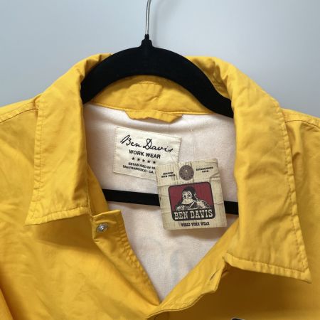 BEN DAVIS ベンデイビス メンズ コーチジャケット SIZE L BDZ8-8004 イエロー