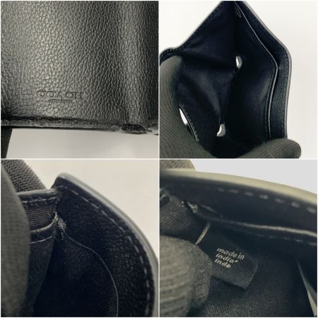  COACH コーチ トライフォールド オリガミ コイン ウォレット 三つ折り財布 C4439 ブラック