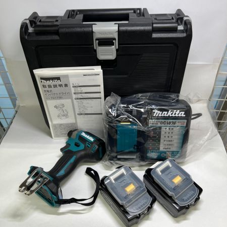  MAKITA マキタ 充電式インパクトドライバ 18V 6Ah バッテリ2本 充電器 ケース付 TD173DRXGX 未使用品