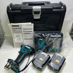〇〇 MAKITA マキタ 充電式インパクトドライバ 18V 6Ah バッテリ2本 充電器 ケース付 TD173DRGX 未使用品 Sランク