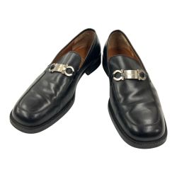 〇〇 Salvatore Ferragamo サルヴァトーレフェラガモ ガンチーニ ローファー ビジネスシューズ サイズ表記 7 1/2 ブラック Cランク