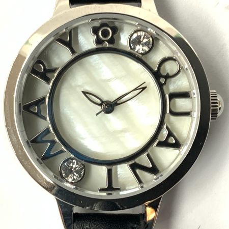  MARY QUANT マリークワント レディース クォーツ 腕時計 30M/100FT ホワイト x ブラック