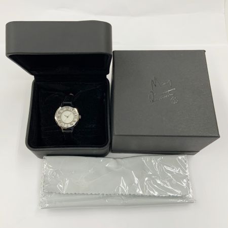  MARY QUANT マリークワント レディース クォーツ 腕時計 30M/100FT ホワイト x ブラック