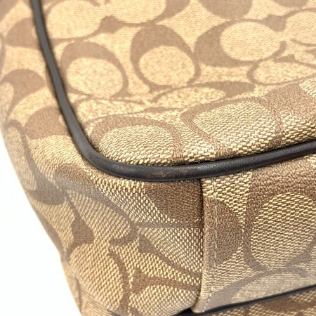  COACH コーチ シグネチャー ヘリテージストライプ ショルダーバッグ F70589 ベージュ