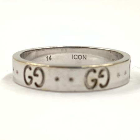  GUCCI グッチ アイコンリング 750刻印 K18 ホワイトゴールド 4.0g 14号