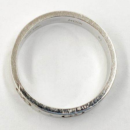  GUCCI グッチ アイコンリング 750刻印 K18 ホワイトゴールド 4.0g 14号