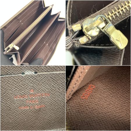  LOUIS VUITTON ルイヴィトン ダミエ ジッピーウォレット ラウンドファスナー長財布 N60015 ブラウン