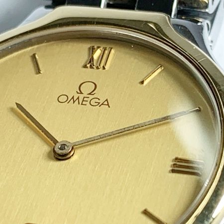  OMEGA オメガ デビル シンボル メンズ クォーツ ベゼル18K  腕時計 ゴールド x シルバー 現状渡し ジャンク品