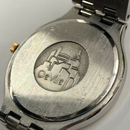  OMEGA オメガ デビル シンボル メンズ クォーツ ベゼル18K  腕時計 ゴールド x シルバー 現状渡し ジャンク品