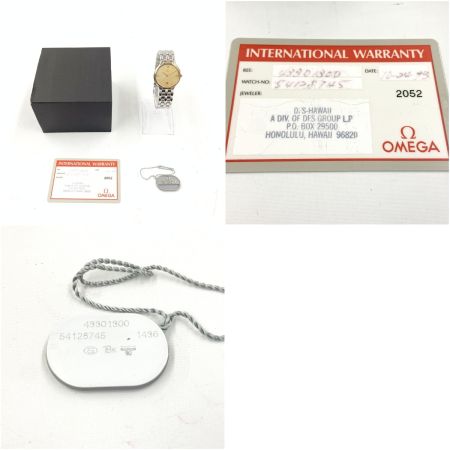  OMEGA オメガ デビル シンボル メンズ クォーツ ベゼル18K  腕時計 ゴールド x シルバー 現状渡し ジャンク品