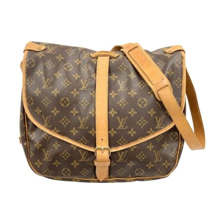  LOUIS VUITTON ルイヴィトン モノグラム ソミュール35  ショルダーバッグ  M42256 ブラウン