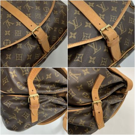  LOUIS VUITTON ルイヴィトン モノグラム ソミュール35  ショルダーバッグ  M42256 ブラウン