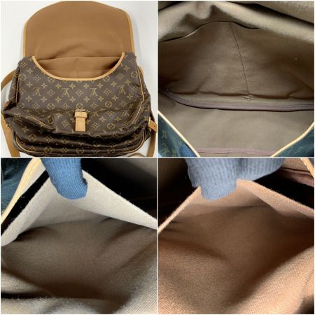  LOUIS VUITTON ルイヴィトン モノグラム ソミュール35  ショルダーバッグ  M42256 ブラウン