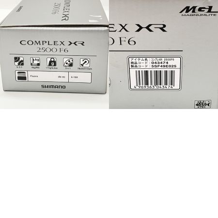  SHIMANO シマノ COMPLEX XR 21 コンプレックス XR 2500 F6 043474 スピニングリール