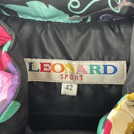  LEONARD レオナール LEONARD SPORT レディース ダウンコート 花柄 SIZE 42 ブラック