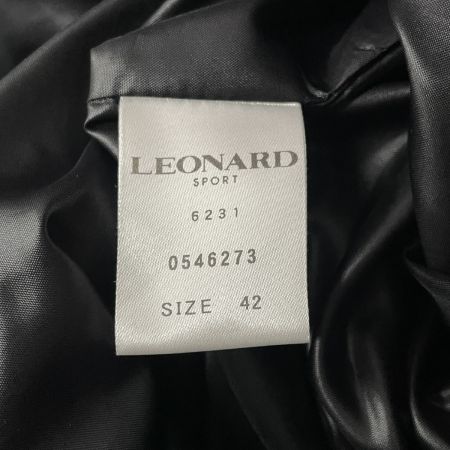  LEONARD レオナール LEONARD SPORT レディース ダウンコート 花柄 SIZE 42 ブラック