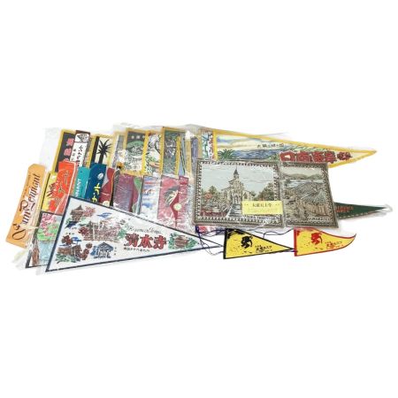   ペナント 織物プレート 昭和レトロ 姫路城 大阪城 26枚セット